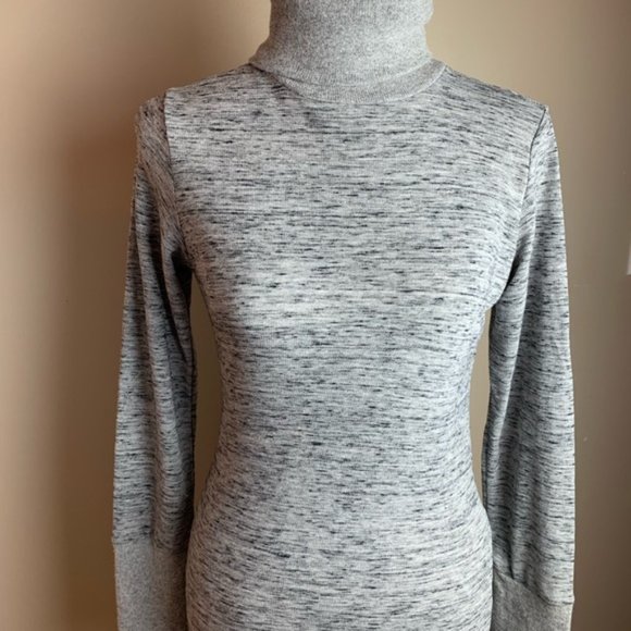 NWT ZARA Women MIDI Turtleneck Knit Pullover Dress in Heather Grey - Picture 3 of 11